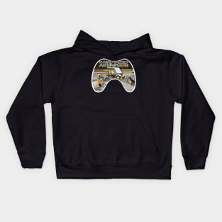 Gold Race Track Game Mode Activated White Trim Kids Hoodie